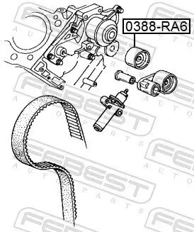 Umlenk-/Führungsrolle, Zahnriemen FEBEST 0388-RA6 Bild Umlenk-/Führungsrolle, Zahnriemen FEBEST 0388-RA6