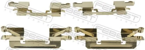 Zubehörsatz, Scheibenbremsbelag Vorderachse FEBEST 0403-KH9WF