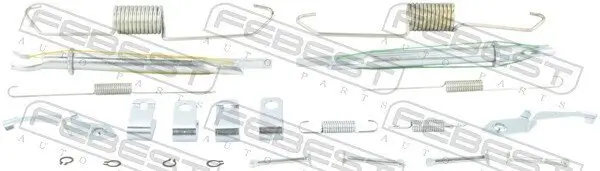 Zubehörsatz, Feststellbremsbacken FEBEST 0404-KB4-KIT