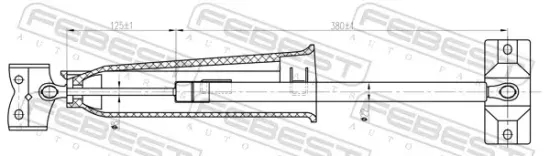 Gasfeder, Koffer-/Laderaum FEBEST 04117-004 Bild Gasfeder, Koffer-/Laderaum FEBEST 04117-004