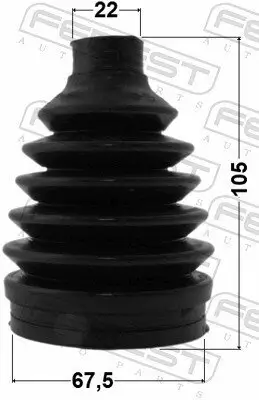 Faltenbalg, Antriebswelle radseitig FEBEST 0417P-GA2RR Bild Faltenbalg, Antriebswelle radseitig FEBEST 0417P-GA2RR