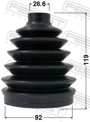 Faltenbalg, Antriebswelle radseitig FEBEST 0417P-V75 Bild Faltenbalg, Antriebswelle radseitig FEBEST 0417P-V75