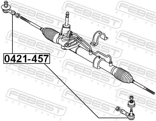 Spurstangenkopf Vorderachse FEBEST 0421-457 Bild Spurstangenkopf Vorderachse FEBEST 0421-457