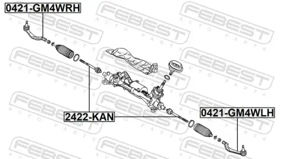 Spurstangenkopf Vorderachse rechts FEBEST 0421-GM4WRH Bild Spurstangenkopf Vorderachse rechts FEBEST 0421-GM4WRH