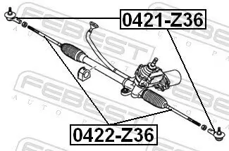 Spurstangenkopf Vorderachse FEBEST 0421-Z36 Bild Spurstangenkopf Vorderachse FEBEST 0421-Z36