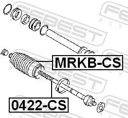 Axialgelenk, Spurstange Vorderachse FEBEST 0422-CS Bild Axialgelenk, Spurstange Vorderachse FEBEST 0422-CS