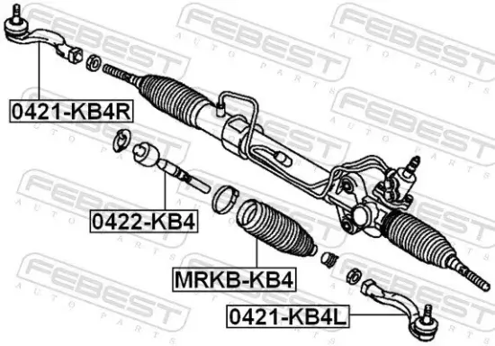 Axialgelenk, Spurstange Vorderachse FEBEST 0422-KB4 Bild Axialgelenk, Spurstange Vorderachse FEBEST 0422-KB4