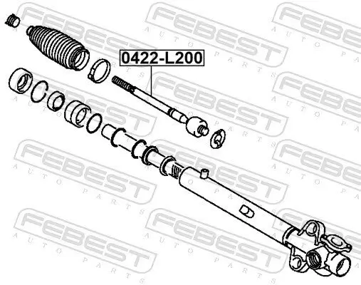 Axialgelenk, Spurstange Vorderachse FEBEST 0422-L200 Bild Axialgelenk, Spurstange Vorderachse FEBEST 0422-L200