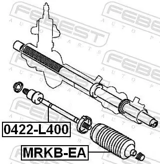 Axialgelenk, Spurstange FEBEST 0422-L400 Bild Axialgelenk, Spurstange FEBEST 0422-L400