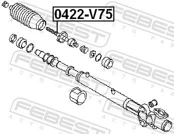 Axialgelenk, Spurstange Vorderachse FEBEST 0422-V75 Bild Axialgelenk, Spurstange Vorderachse FEBEST 0422-V75