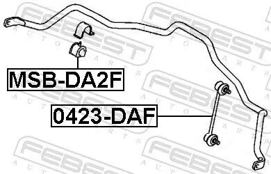 Stange/Strebe, Stabilisator Vorderachse FEBEST 0423-DAF Bild Stange/Strebe, Stabilisator Vorderachse FEBEST 0423-DAF