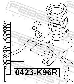 Stange/Strebe, Stabilisator Hinterachse FEBEST 0423-K96R Bild Stange/Strebe, Stabilisator Hinterachse FEBEST 0423-K96R