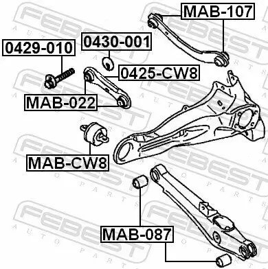 Sturzkorrekturschraube FEBEST 0429-010 Bild Sturzkorrekturschraube FEBEST 0429-010