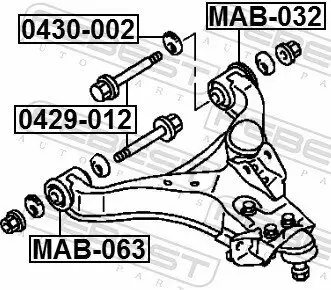 Sturzkorrekturschraube FEBEST 0429-012 Bild Sturzkorrekturschraube FEBEST 0429-012