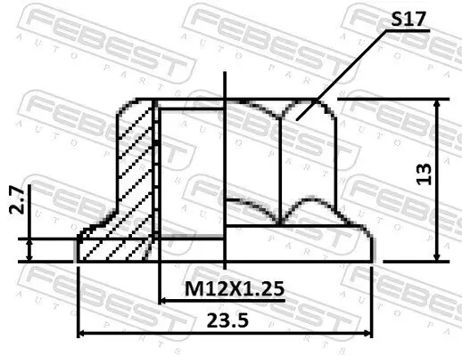 Sturzkorrekturschraube FEBEST 0431-004-PCS10 Bild Sturzkorrekturschraube FEBEST 0431-004-PCS10