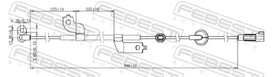 Sensor, Raddrehzahl Vorderachse rechts FEBEST 04606-004 Bild Sensor, Raddrehzahl Vorderachse rechts FEBEST 04606-004