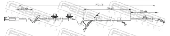 Sensor, Raddrehzahl Hinterachse links FEBEST 04606-007 Bild Sensor, Raddrehzahl Hinterachse links FEBEST 04606-007