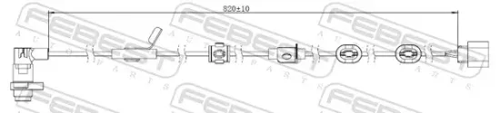 Sensor, Raddrehzahl Hinterachse rechts FEBEST 04606-012 Bild Sensor, Raddrehzahl Hinterachse rechts FEBEST 04606-012