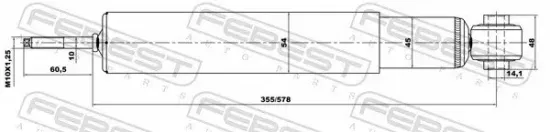 Stoßdämpfer Hinterachse FEBEST 04650942R Bild Stoßdämpfer Hinterachse FEBEST 04650942R