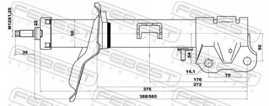 Stoßdämpfer Vorderachse links FEBEST 04660918FL Bild Stoßdämpfer Vorderachse links FEBEST 04660918FL