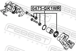 Reparatursatz, Bremssattel FEBEST 0475-GK1WR Bild Reparatursatz, Bremssattel FEBEST 0475-GK1WR