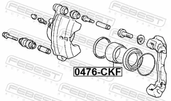 Kolben, Bremssattel Vorderachse FEBEST 0476-CKF Bild Kolben, Bremssattel Vorderachse FEBEST 0476-CKF