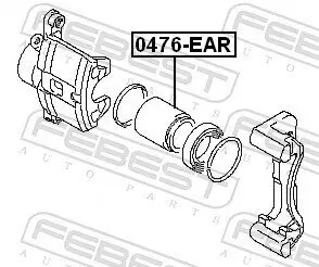 Kolben, Bremssattel FEBEST 0476-EAR Bild Kolben, Bremssattel FEBEST 0476-EAR