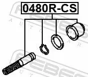 Reparatursatz, Kupplungsgeberzylinder FEBEST 0480R-CS Bild Reparatursatz, Kupplungsgeberzylinder FEBEST 0480R-CS