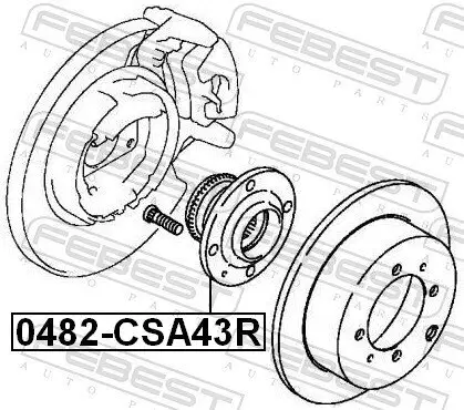 Radnabe Hinterachse FEBEST 0482-CSA43R Bild Radnabe Hinterachse FEBEST 0482-CSA43R