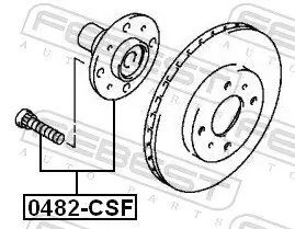 Radnabe Vorderachse FEBEST 0482-CSF Bild Radnabe Vorderachse FEBEST 0482-CSF