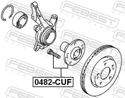 Radnabe Vorderachse FEBEST 0482-CUF Bild Radnabe Vorderachse FEBEST 0482-CUF
