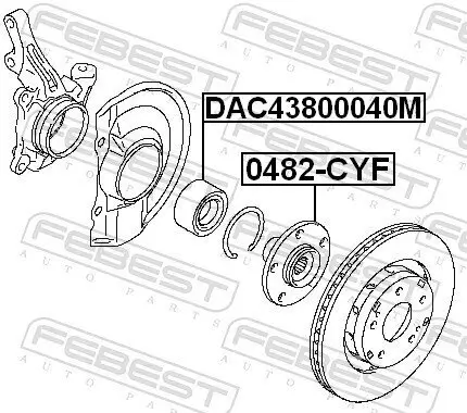 Radnabe FEBEST 0482-CYF Bild Radnabe FEBEST 0482-CYF