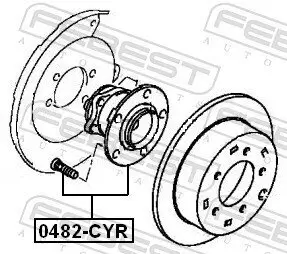 Radnabe Hinterachse FEBEST 0482-CYR Bild Radnabe Hinterachse FEBEST 0482-CYR