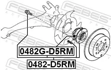 Radnabe Hinterachse FEBEST 0482-D5RM Bild Radnabe Hinterachse FEBEST 0482-D5RM