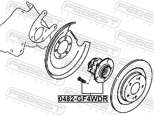 Radnabe Hinterachse FEBEST 0482-GF4WDR Bild Radnabe Hinterachse FEBEST 0482-GF4WDR