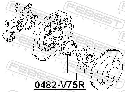 Radnabe Hinterachse FEBEST 0482-V75R Bild Radnabe Hinterachse FEBEST 0482-V75R