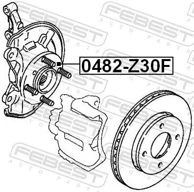 Radnabe Vorderachse FEBEST 0482-Z30F Bild Radnabe Vorderachse FEBEST 0482-Z30F