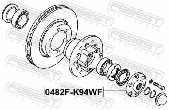 Radnabe Vorderachse FEBEST 0482F-K94WF Bild Radnabe Vorderachse FEBEST 0482F-K94WF