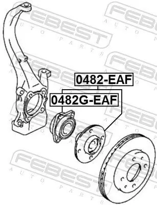 Radnabe FEBEST 0482G-EAF Bild Radnabe FEBEST 0482G-EAF