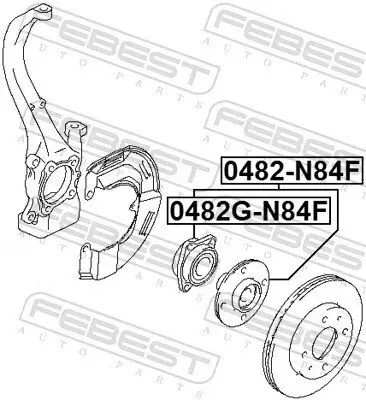 Radnabe FEBEST 0482G-N84F Bild Radnabe FEBEST 0482G-N84F