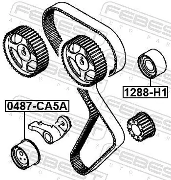 Spannrolle, Zahnriemen FEBEST 0487-CA5A Bild Spannrolle, Zahnriemen FEBEST 0487-CA5A