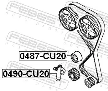 Spannrolle, Zahnriemen FEBEST 0487-CU20 Bild Spannrolle, Zahnriemen FEBEST 0487-CU20