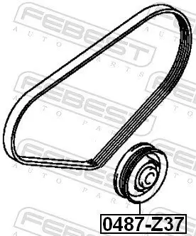 Spannrolle, Keilrippenriemen FEBEST 0487-Z37 Bild Spannrolle, Keilrippenriemen FEBEST 0487-Z37