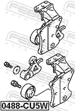 Umlenk-/Führungsrolle, Keilrippenriemen FEBEST 0488-CU5W Bild Umlenk-/Führungsrolle, Keilrippenriemen FEBEST 0488-CU5W