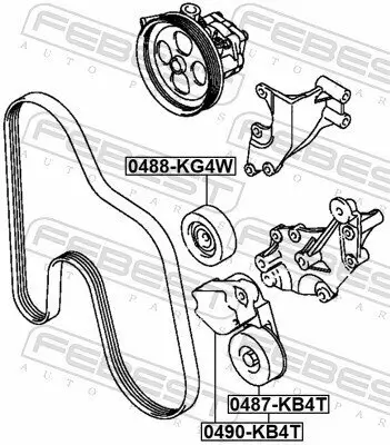 Umlenk-/Führungsrolle, Keilrippenriemen FEBEST 0488-KG4W Bild Umlenk-/Führungsrolle, Keilrippenriemen FEBEST 0488-KG4W