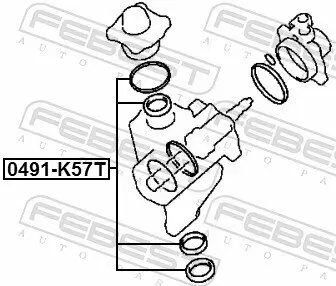 Reparatursatz, Lenkgetriebe FEBEST 0491-K57T Bild Reparatursatz, Lenkgetriebe FEBEST 0491-K57T