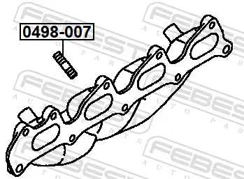 Schraube, Abgaskrümmer FEBEST 0498-007 Bild Schraube, Abgaskrümmer FEBEST 0498-007