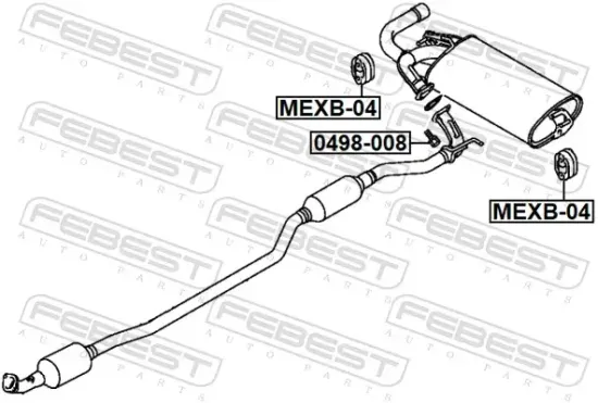 Schraube, Abgasanlage FEBEST 0498-008 Bild Schraube, Abgasanlage FEBEST 0498-008