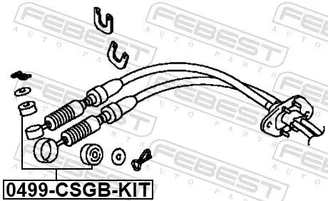 Lager, Wähl-/ Schaltstange FEBEST 0499-CSGB-KIT Bild Lager, Wähl-/ Schaltstange FEBEST 0499-CSGB-KIT