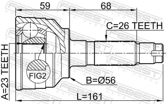 Gelenksatz, Antriebswelle Vorderachse radseitig FEBEST 0510-MPV Bild Gelenksatz, Antriebswelle Vorderachse radseitig FEBEST 0510-MPV